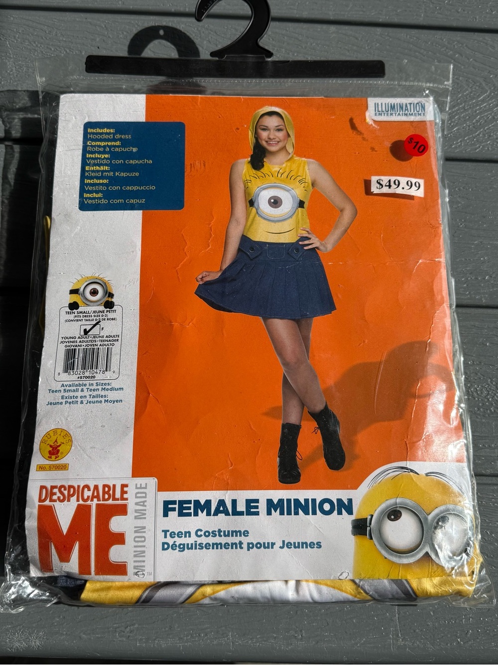 Despicable Me Female Minion Teen Costume - Yellow sz 0-2